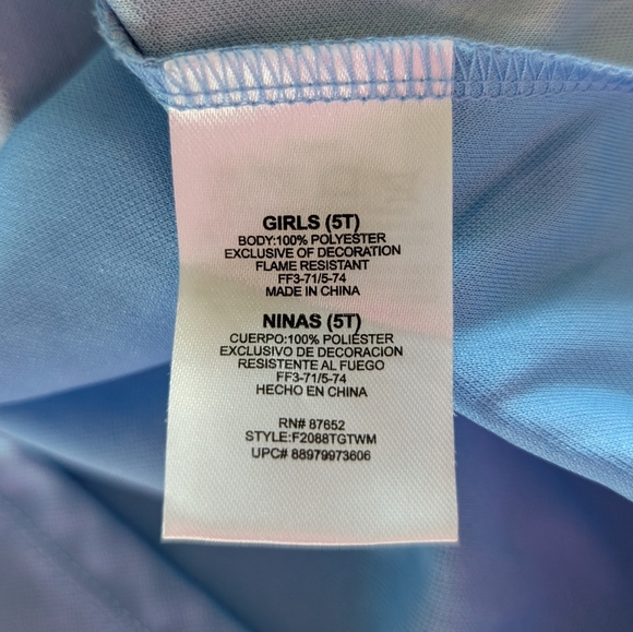 Disney Frozen 2 Elsa Nightgown Dress Size 5T - Picture 4 of 5